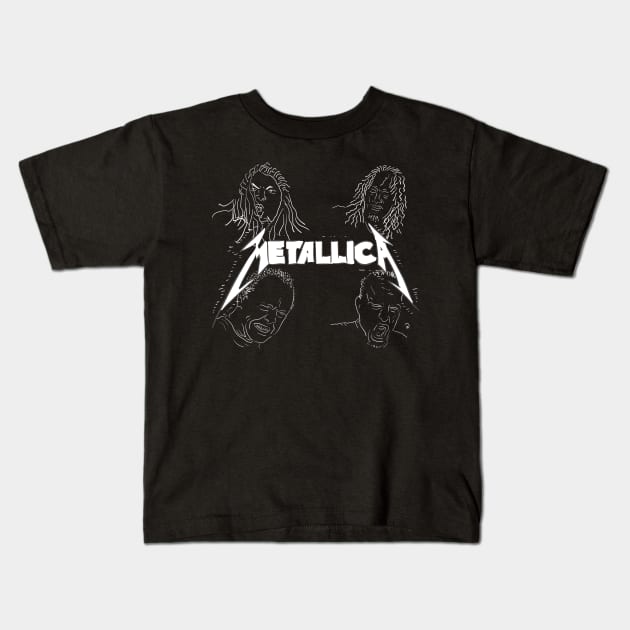 Metal rock and roll Kids T-Shirt by Roningasadesign